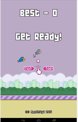 The Addictive Funny Blue Bird (Flappy Bird) Game